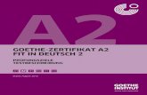 GOETHE-ZERTIFIKAT A2 FIT IN DEUTSCH 2 Die Prأ¼fung Goethe-Zertifikat A2: Fit in Deutsch 2 Trأ¤ger der