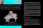 Internationaler Carl Maria von Weber Wettbewerb für Junge ......op. 21 oder 6 Ecossaisen WoO oder Werke von Carl Maria von Weber aus der Kategorie III/IV • Eine virtuose Etüde