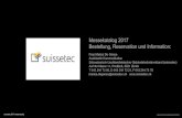 Messekatalog 2017 Bestellung, Reservation und Information · 2017. 9. 11. · suissetec 2017 messekatalog Messekatalog 2017 Bestellung, Reservation und Information: Frau Marisa De