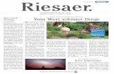 Riesaer. · 2011. 6. 10. · durch Sandstein-Sonnenuh-ren, wohnt mit seiner Familie im Wohn- und Kulturgut und hat den verwilderten Garten zu einer traumhaften Oase umge-staltet.