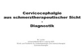 Cervicocephalgie aus schmerztherapeutischer Sicht Diagnostik · 2012. 10. 8. · 11.6. KS zurückzuführen auf Erkrankungen der Zähne, Kiefer und benachbarter Strukturen 11.7. KS