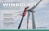 WindBlAtt - Enercon · 2015. 8. 25. · WINDBLATT 01/13 17 ENERCON GmbH, sofern dies nicht Titel 8 Neue 2,3-MW-Baureihe ENERCON hat bei Simonswolde in Ostfriesland den E-92 Prototyp