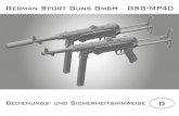 German Sport Guns GmbH GSG-MP40 · 2019. 4. 2. · 4 zusätzliche Korne 07. D-05: Technische Daten der GSG-MP40 Standard / Pistol Variante: GSG-MP40 Pistol Kaliber .22 Long Rifle