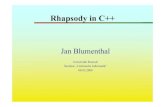 Jan Blumenthal - uni- bj/publications/2000_02_08_-_Rhapsody_in_C++.pdf Rhapsody in C++ Jan Blumenthal