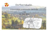 Präsentation Wattenwiler-Behörde vom 16. Mai 2011 · 2021. 2. 23. · 1. Markt 2. Wald 3. Gürbe 5. (Epi)Zentrum 4. Wege 6. Jung und Alt 7. Potenziale Ergebnisse: „Charakteristik