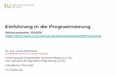 Einführung in die Programmierung - TU Dortmund...C++-Standard ISO/IEC 14882:2017 z.B. als PDF-Datei erhältlich für 198 CHF Sinn & Zweck des ISO-Standards für C++ Intermezzo Kapitel