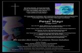 Maier Peter - VA - Bramberg - Bestattung Gschwandtner · 2018. 4. 19. · Peter Mayr „Riagga Peda“ der am 19. April 2018, im 67. Lebensjahr, viel zu früh von Gott zu sich gerufen
