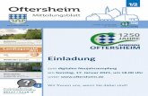 A 6020 Oftersheim 2021 02 ab · 2021. 1. 14. · 2 | Mitteilungsblatt der Gemeinde Oftersheim · 15. Januar 2021 · Nr. 1/2 Auf einen Blick Rathaus Oftersheim Mannheimer Straße 49