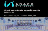 Schostakowitsch - Abaco-Orchester · 2019. 11. 30. · Werke von Gérard Grisey, Tristan Murail, Paweł Szymański, Anton von Webern und Jörn Arnecke. Als musikalischer Leiter hat