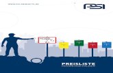 PREISLISTE - PSI ProductsInformationen zur Preisliste PSI Serviceleistungen Auf Anfrage vermitteln wir Ihnen gerne auch die Schildermontage von Hydranten- und Schieberschildern als