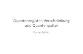 Quantenregister, Verschränkung und Quantengatter · 2011. 7. 15. · a) Einzel QuBit Gatter b) Zwei und mehr QuBit Gatter. IV. Messung V. Zusammenfassung. QuBit. QuBit. Bit. •