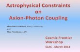Maurizio Giannotti Barry University andFriedland, Giannotti, Wise, Phys. Rev. Lett. 110, 061101 (2013) Axion (g 10 =1) dominates over Neutrino cooling HB-Stars Axions can be produced