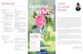 PROGRAMME LA ROSE ET LA BANDE (ORANGERIE ) Ateliers …...Baptême de la rose « Catherine Meurisse » par la marraine de la 20e édition SAMEDI 12 JUIN 15h30 Conférence autour de