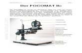 Der Focomat IIc · 2018. 3. 18. · von Agfa, Super-Chromega D, Wallner und Durst CSL an. Die Bezeichnung FOCOMAT IIc Color ist eine Liefervariante mit Filterschublade und Vergrößerungsanzeiger.