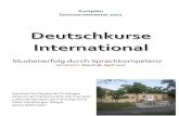Studienerfolg durch Sprachkompetenz - uni-goettingen.de...2021/08/04  · Mehr als 40 Kurse für Deutsch als Fremdsprache sorgen für ein differenziertes Angebot, um Sie bei der Entwicklung