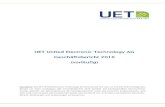 UET United Electronic Technology AG Geschäftsbericht 2016 … · 2018. 12. 13. · Geschäftsbericht 2016 (vorläufig) - 2 - Inhaltsverzeichnis 1. ... TK-Infrastruktur fällt die