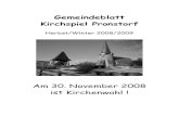 Gemeindeblatt Kirchspiel Pronstorf - Teamercard...Herbst/Winter 2008/2009 Am 30. November 2008 ist Kirchenwahl ! 2 Nun laß den Sommer gehen, Laß Sturm und Winde wehen. Bleibt diese