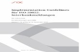 Implementation Guidelines für ISO-20022- Interbankmeldungen · 2019. 12. 30. · Angaben über Handhabung von SWIFT GPI-Informationen im SIC und euroSIC geändert. 3.7.3 Anpassungen