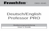 Deutsch/English - udel.eduudel.edu/~weiher/pdf/3040Deutsch.pdf · Redewendungen. Wenn ein Wort in der Worteingabe markiert ist, zum Aufsuchen aller Redewendungen, die dieses Wort