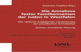 Die Annahme fester Familiennamen der Juden in Westfalen