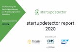 In Zusammenarbeit mit startupdetector report 2020