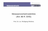 Strassenverkehrsdelikte (Art. 90 ff. SVG)