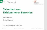 Sicherheit von Lithium-Ionen Batterien