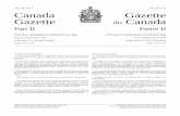 Vol. 134, No. 4 Vol. 134, no Canada Gazette du Canada
