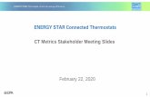 CT Metrics Stakeholder Meeting Slides - Energy Star