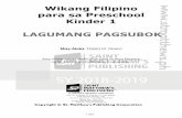Wikang Filipino para sa Preschool Kinder 1 LAGUMANG PAGSUBOK