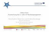 Status Quo: Auswertung des 1. Calls im Nordseeprogramm