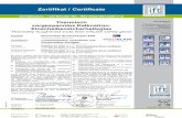 Zertifikat / Certificate - PRESS GLASS