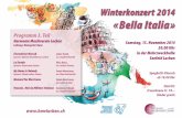 Winterkonzert 20 14 «Bella Italia»
