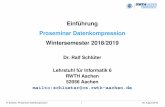 Einführung Proseminar Datenkompression Wintersemester 2018 ...
