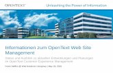 Informationen zum OpenText Web Site Management