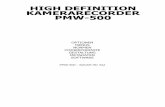 HIGH DEFINITION KAMERARECORDER PMW-500