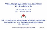 VORLESUNG WASSERINHALTSSTOFFE (Hydrochemie 2)