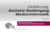 Einführung: Bachelor-Studiengang Medieninformatik