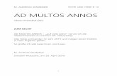 AD MULTOS ANNOS - M. Andreas Sembdner
