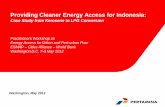 Providing Cleaner Energy Access for Indonesia