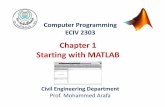 Chapter 1 Starting with MATLAB