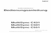 MultiSync C431 MultiSync C501 MultiSync C551