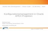 Konfigurationsmanagement in Oracle APEX Projekten