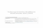Vorlesungsverzeichnis Musiktheorie Wintersemester 2021/2022