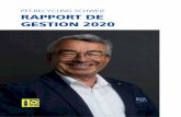 PET-RECYCLING SCHWEIZ RAPPORT DE GESTION 2020