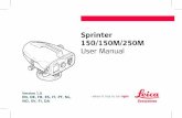 Sprinter 150/150M/250M User Manual - Goecke