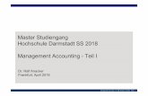 Master Studiengang Hochschule Darmstadt SS 2018 …