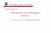 236 Moralische Urteilsfähigkeit fördern- L.Kohlberg