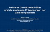 Helmerts Geodäsiedefinition und die modernen Entwicklungen ...
