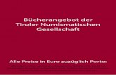 Bücherangebot der Tiroler Numismatischen Gesellschaft